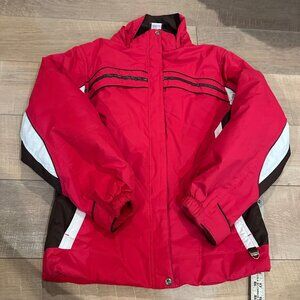 FALCON BLUE GIRL SIZE 16 PINK AND BROWN SNOW JACKET COAT